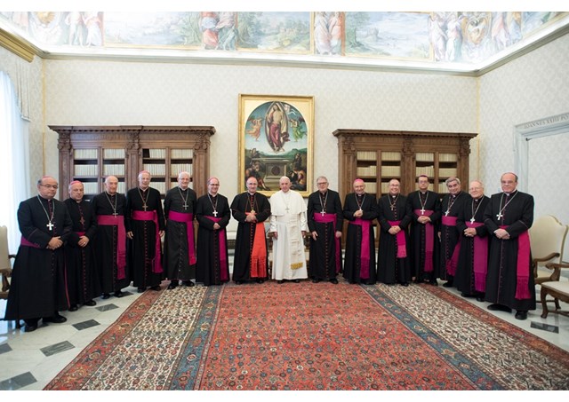 El Papa Francisco se reunió con los obispos uruguayos 